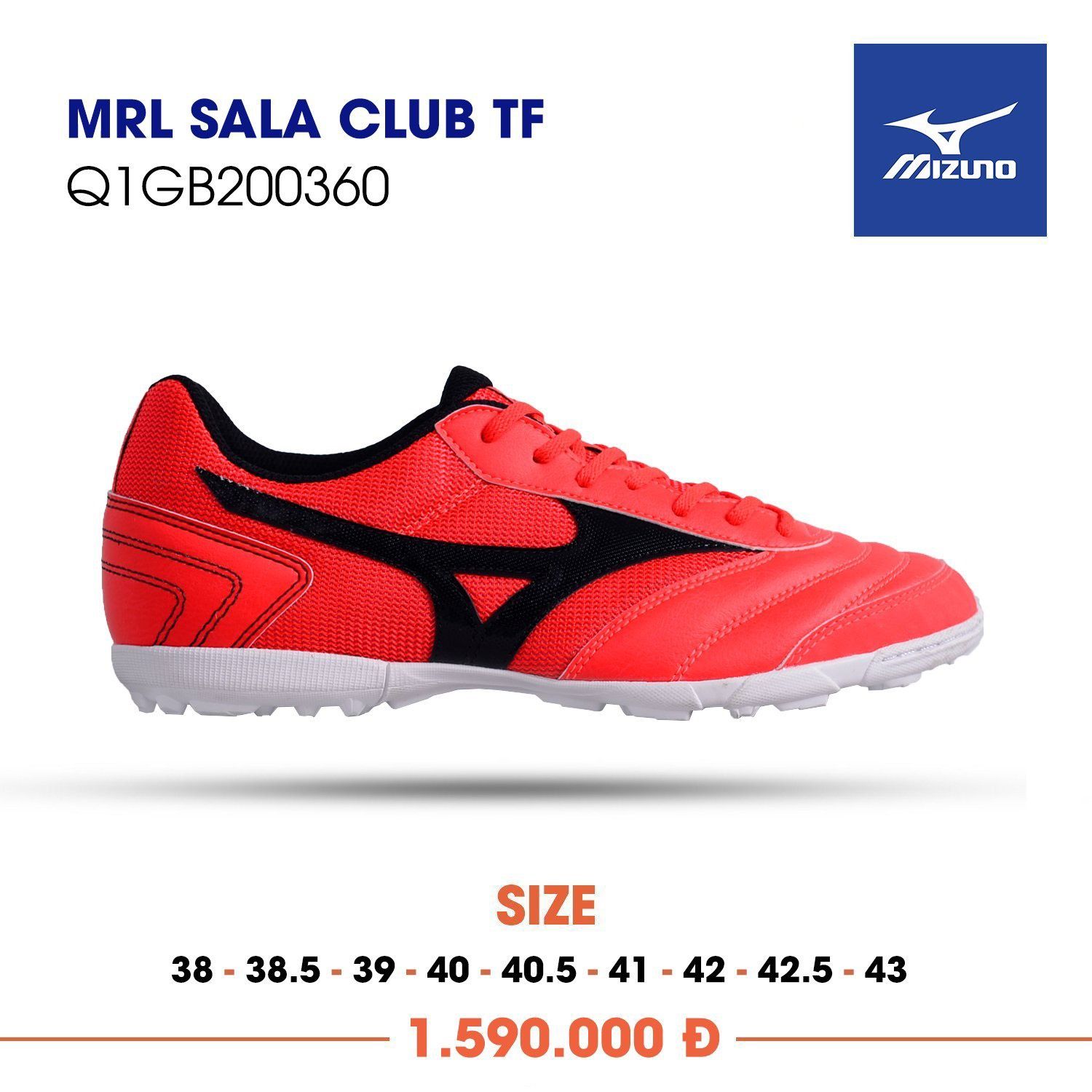 MIZUNO MRL SALA CLUB TF - Đỏ