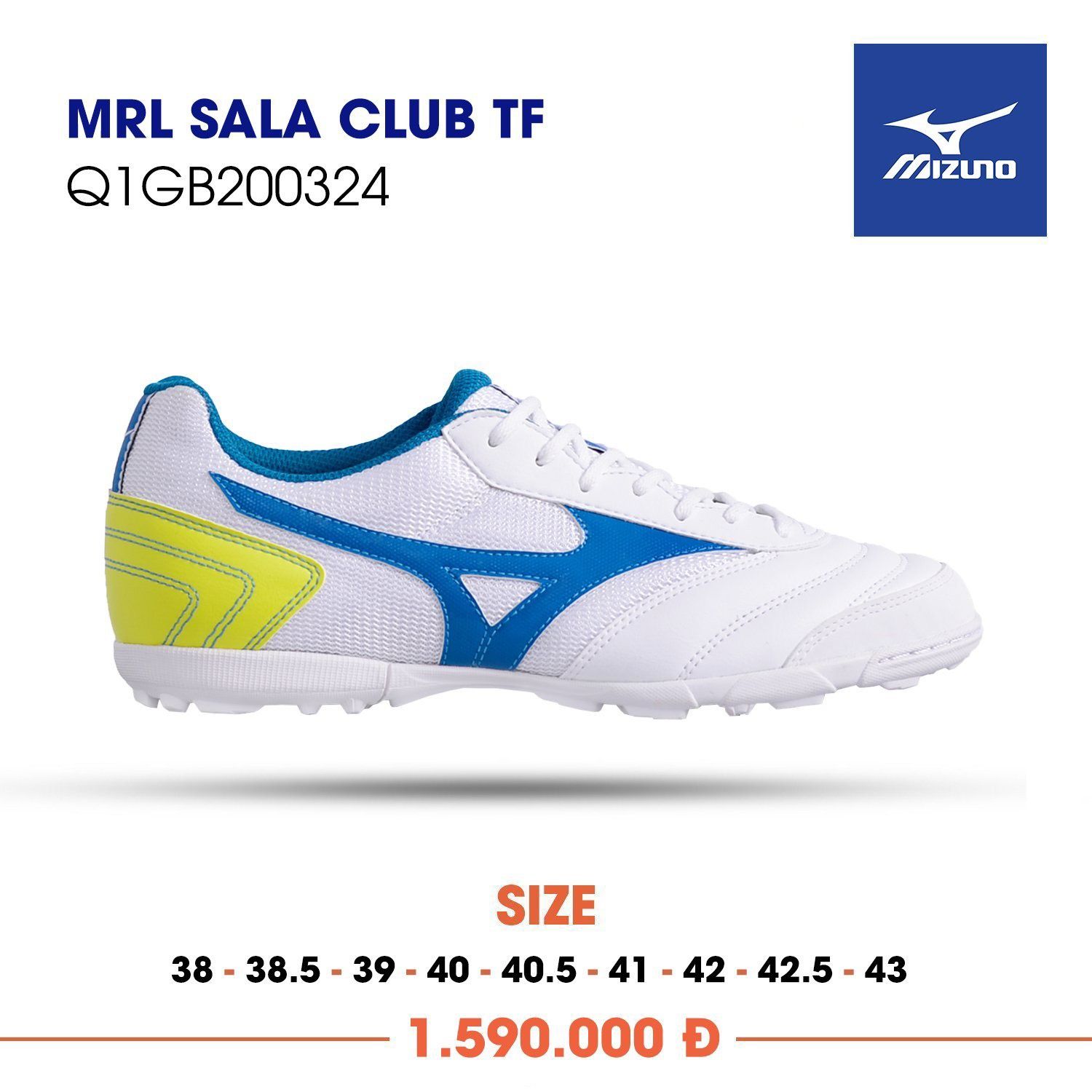 MIZUNO MRL SALA CLUB TF - Trắng