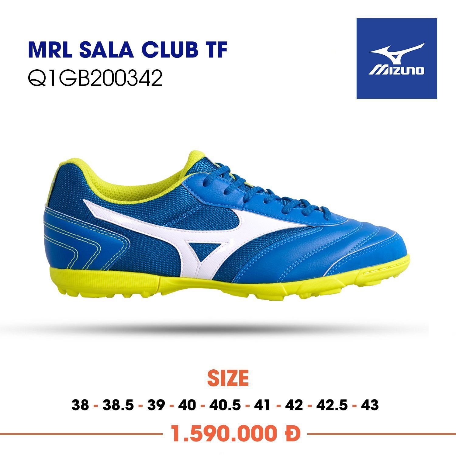 MIZUNO MRL SALA CLUB TF - Xanh