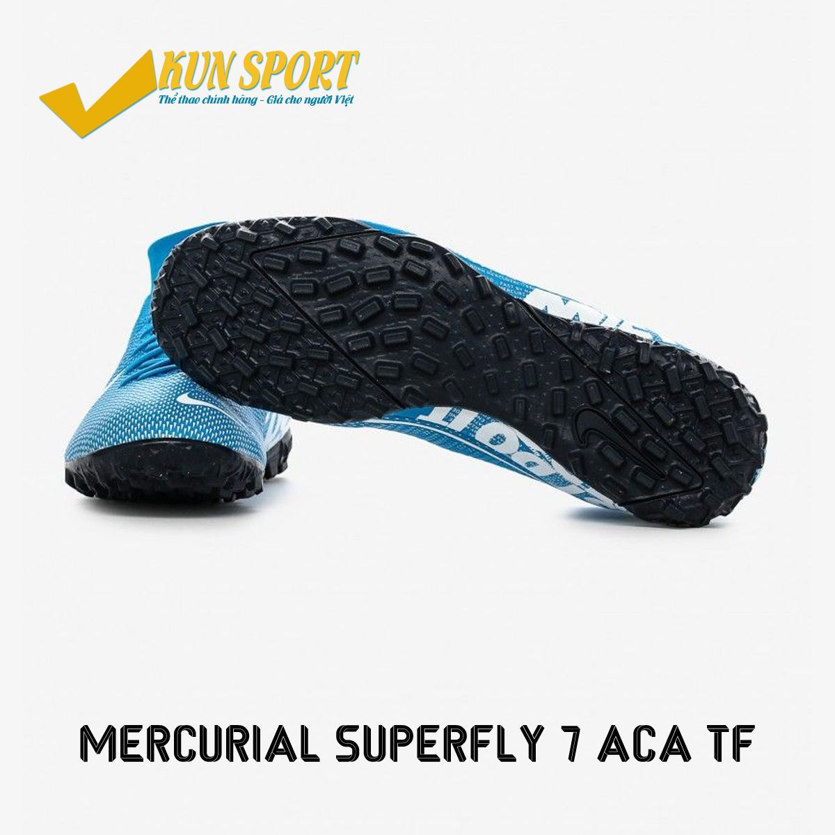 NIKE MERCURIAL SUPERFLY 7 ACADEMY TF – AT7978-414 – Xanh/Trắng