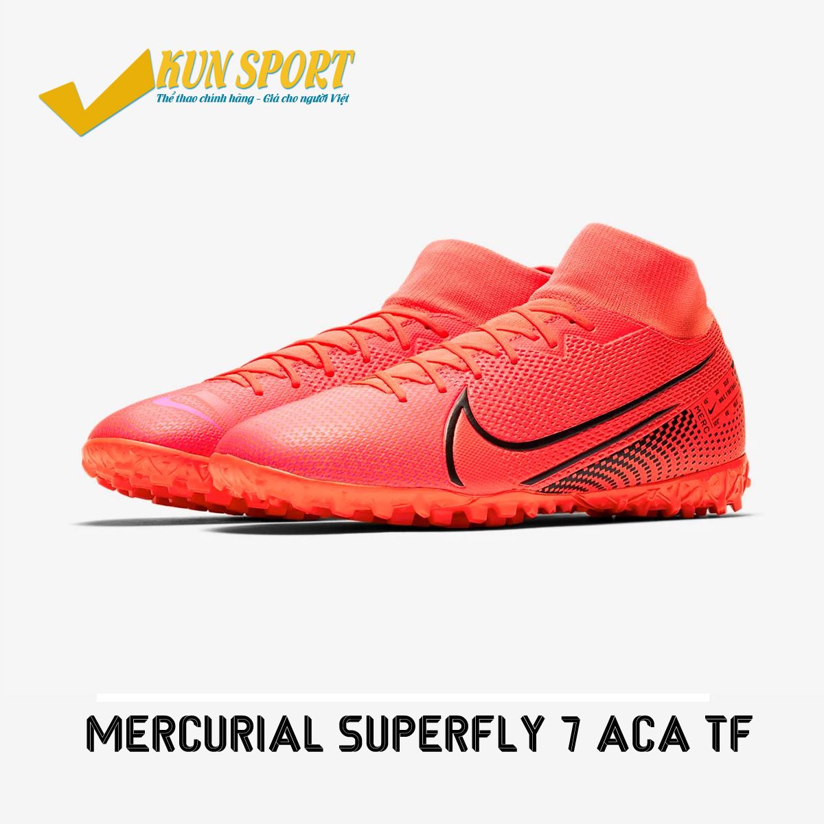 NIKE MERCURIAL SUPERFLY 7 ACADEMY TF FUTURE LAB - LASER CRIMSON/BLACK - AT7978-606