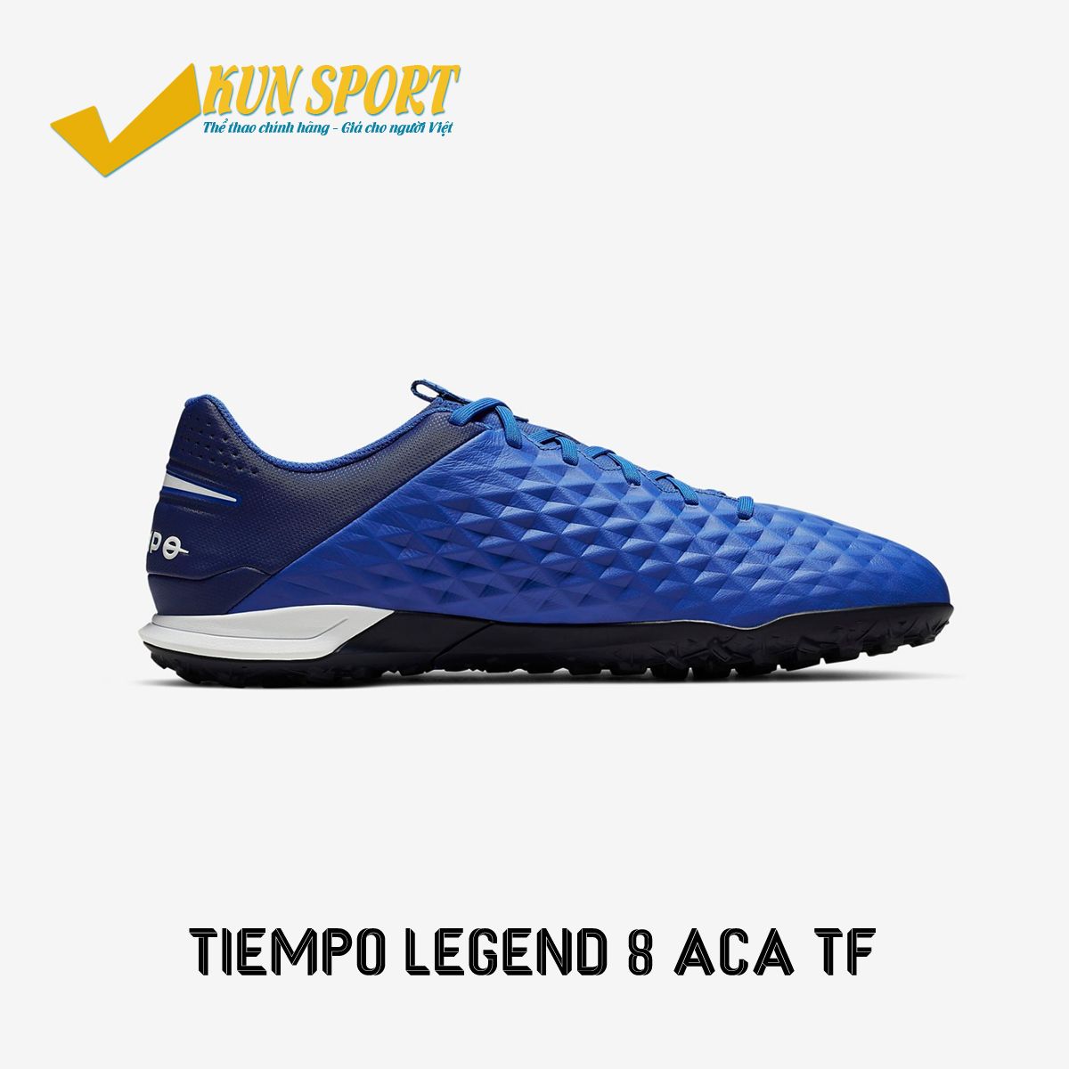 NIKE TIEMPO LEGEND 8 ACADEMY TF NEW LIGHTS - HYPER ROYAL/WHITE - AT6100-414