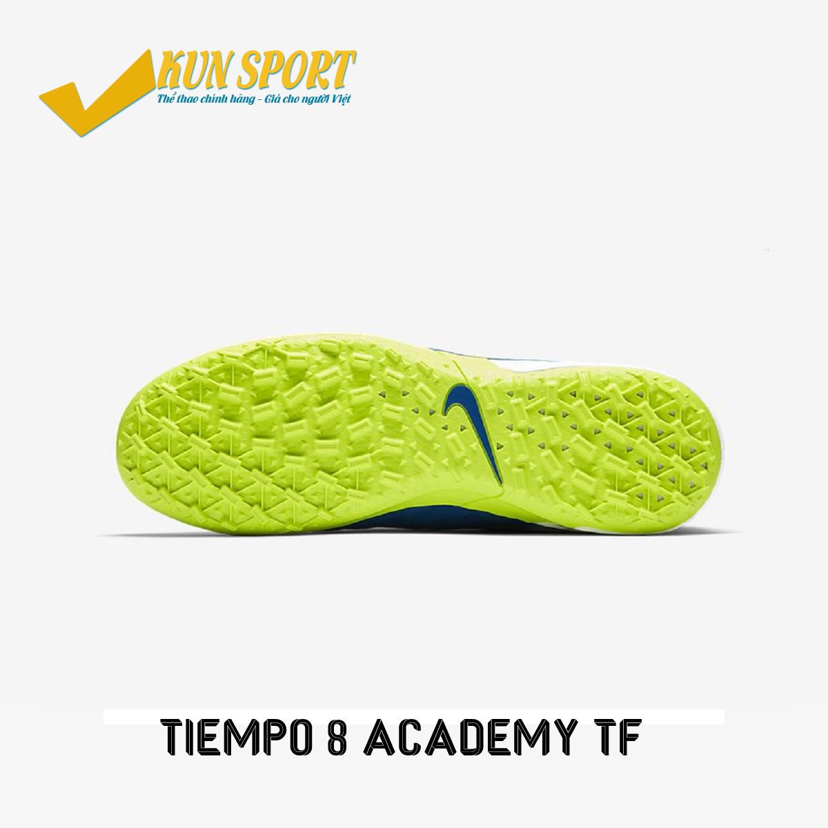 NIKE TIEMPO LEGEND 8 ACADEMY TF SKYCOURT - SOAR/MIDNIGHT NAVY/BARELY VOLT - AT6100-474