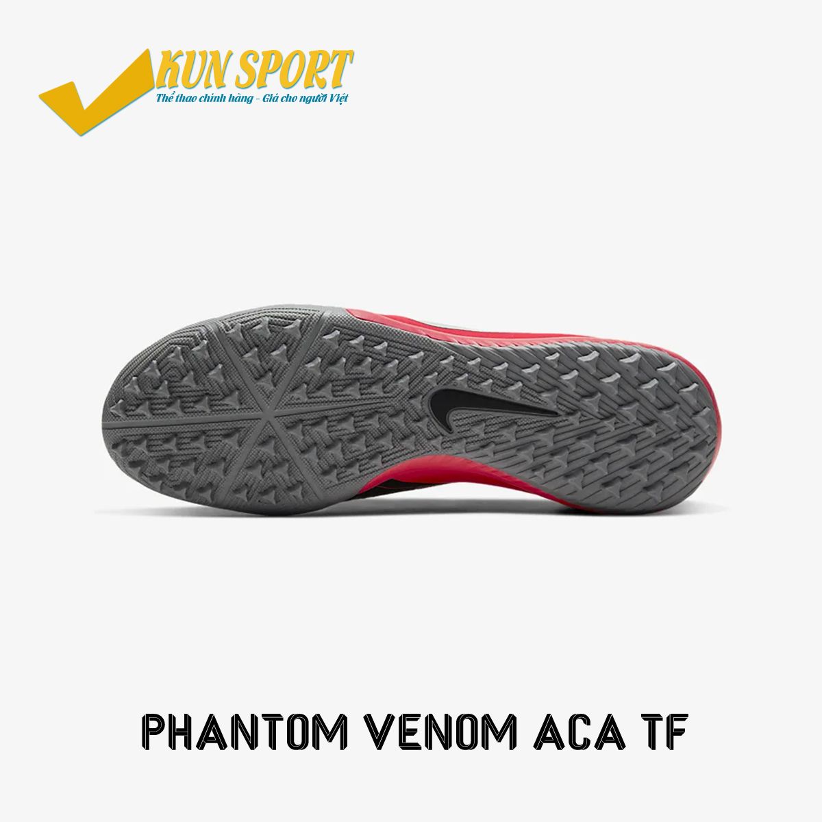 NIKE PHANTOM VENOM ACADEMY TF - Laser Crimson/Black/Metallic Silver - AO0571-606
