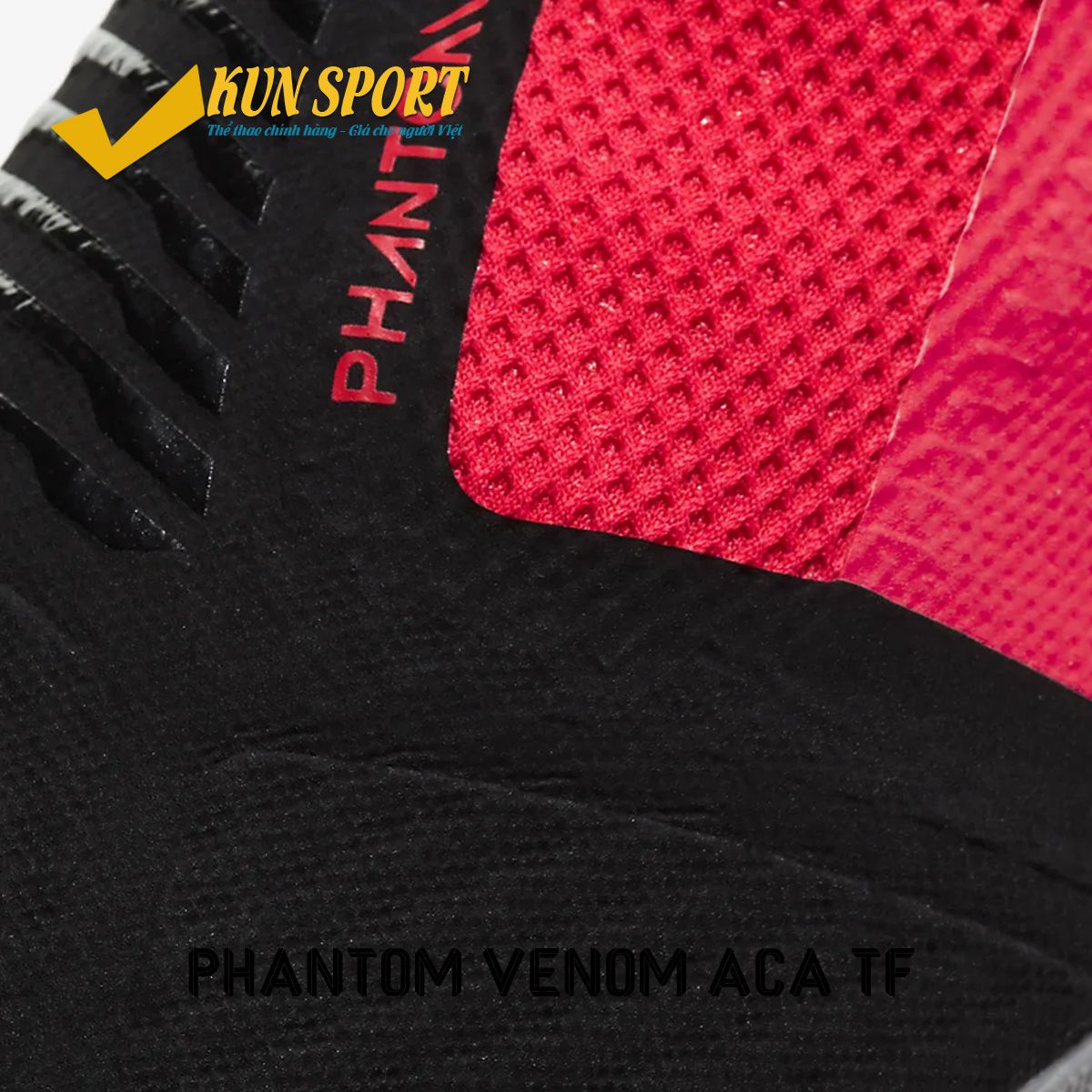 NIKE PHANTOM VENOM ACADEMY TF - Laser Crimson/Black/Metallic Silver - AO0571-606