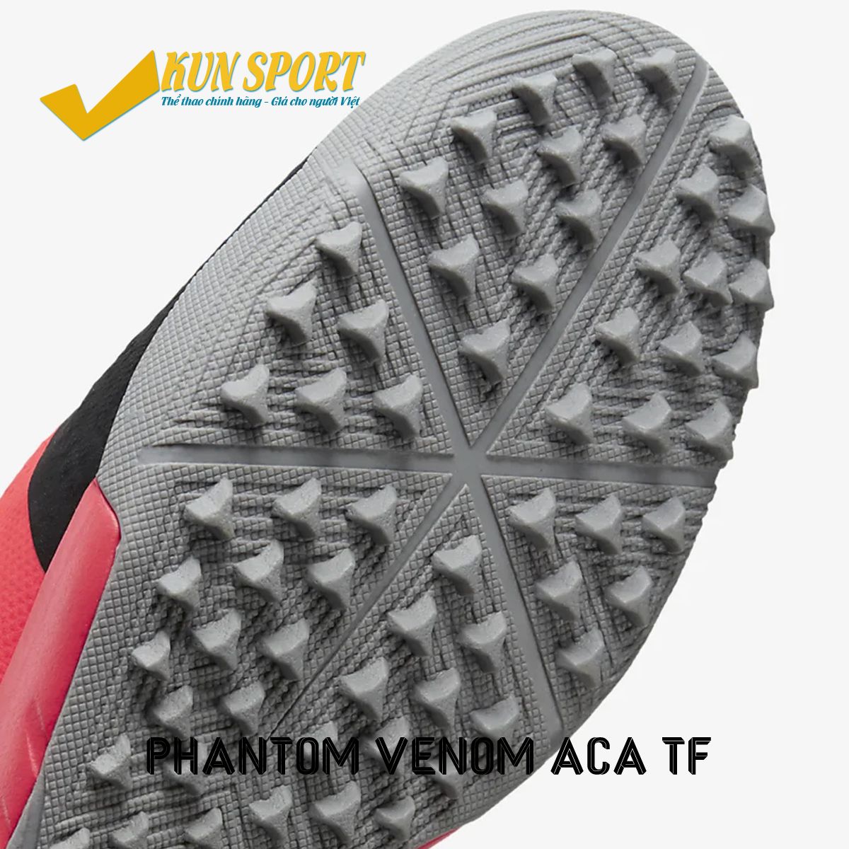 NIKE PHANTOM VENOM ACADEMY TF - Laser Crimson/Black/Metallic Silver - AO0571-606