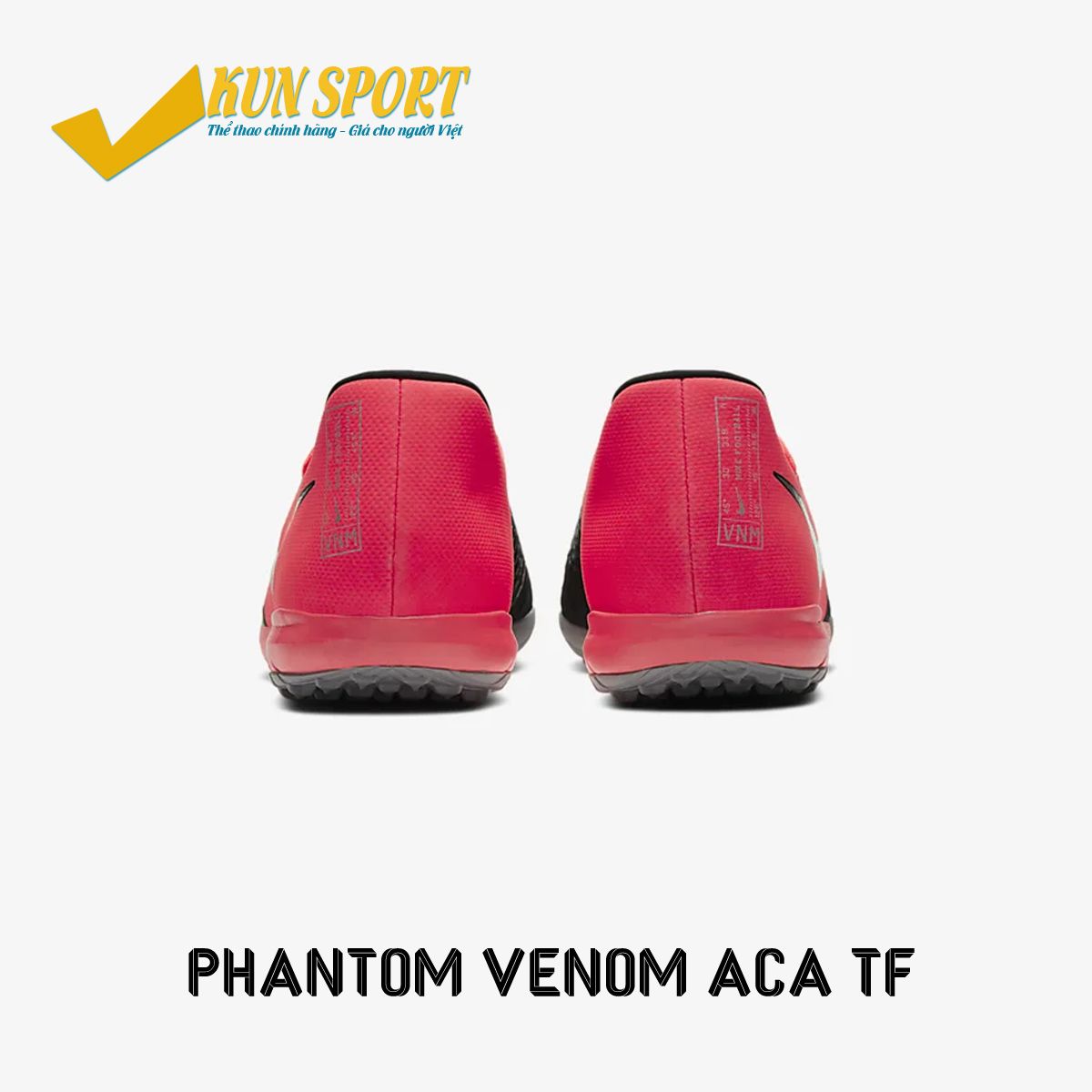 NIKE PHANTOM VENOM ACADEMY TF - Laser Crimson/Black/Metallic Silver - AO0571-606