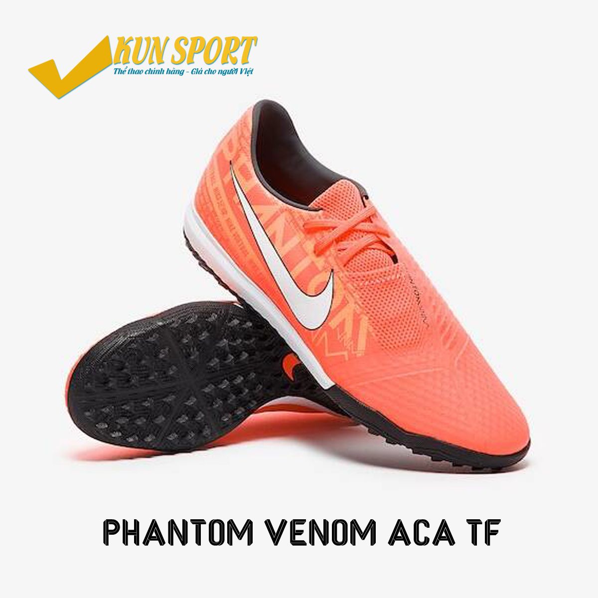 NIKE PHANTOM VENOM ACADEMY TF - Bright Mango/White - AO0571-810