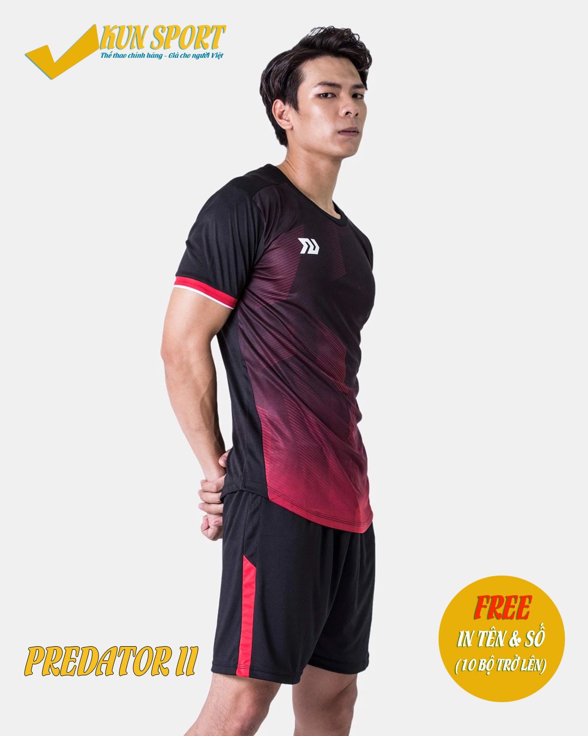 Bộ áo BULBAL PREDATOR - Đen