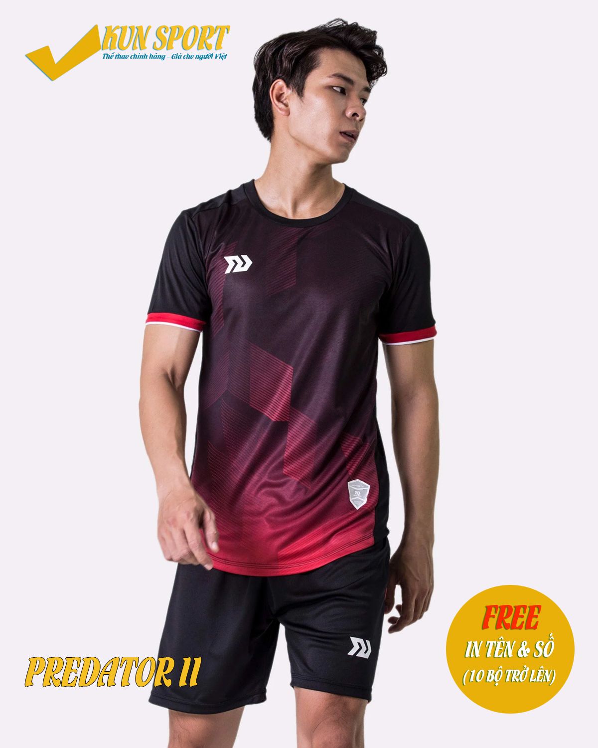 Bộ áo BULBAL PREDATOR - Đen
