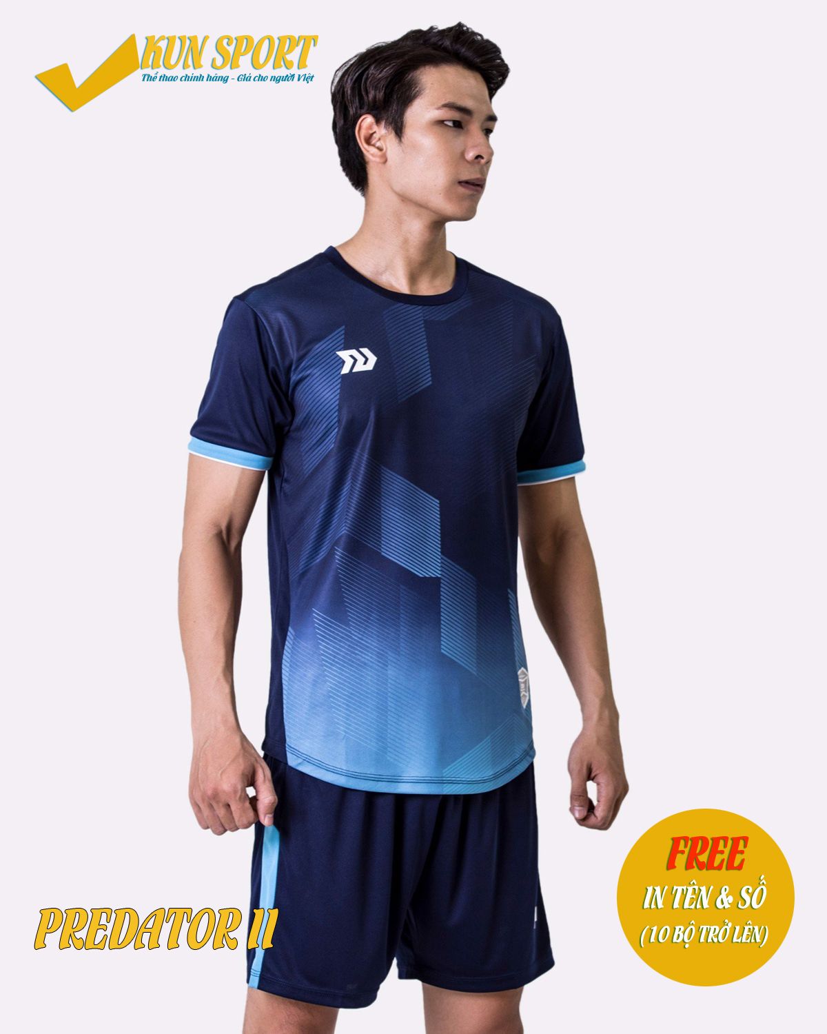 Bộ áo BULBAL PREDATOR - Xanh đen