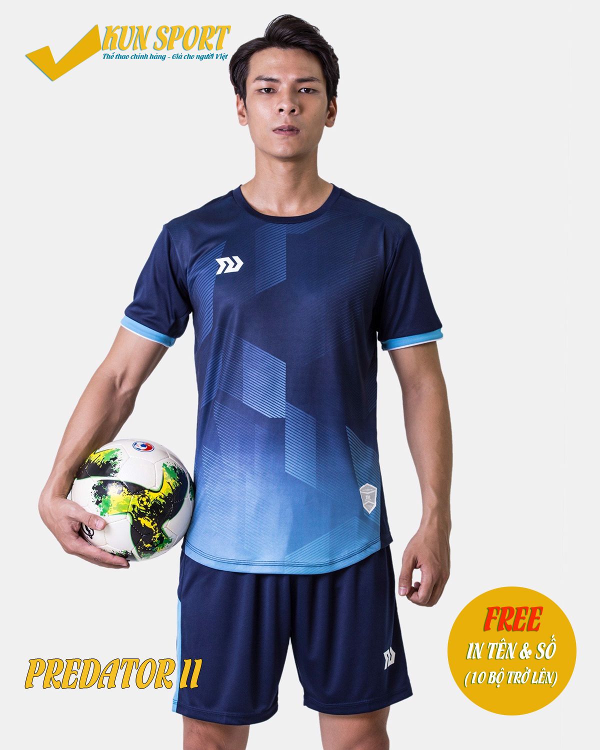 Bộ áo BULBAL PREDATOR - Xanh đen