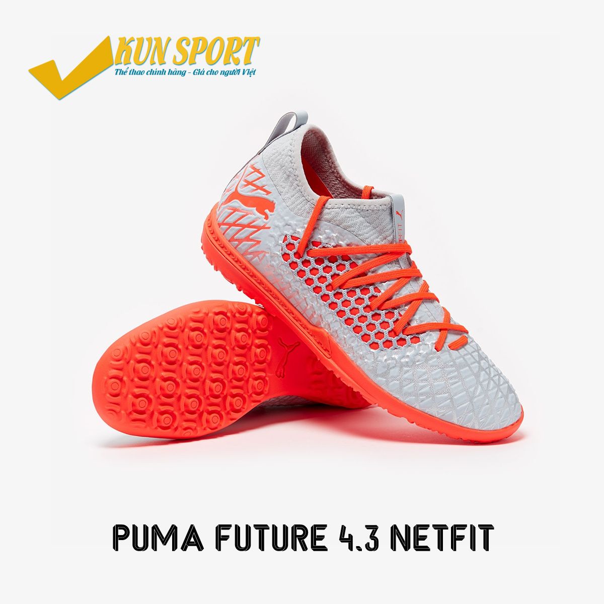 PUMA FUTURE 4.3 NETFIT TF ANTHEM - GLACIAL BLUE/ENERGY RED - 105685-01