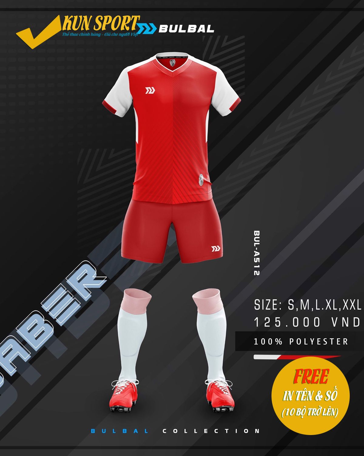 Bộ áo BULBAL SABER - Đỏ