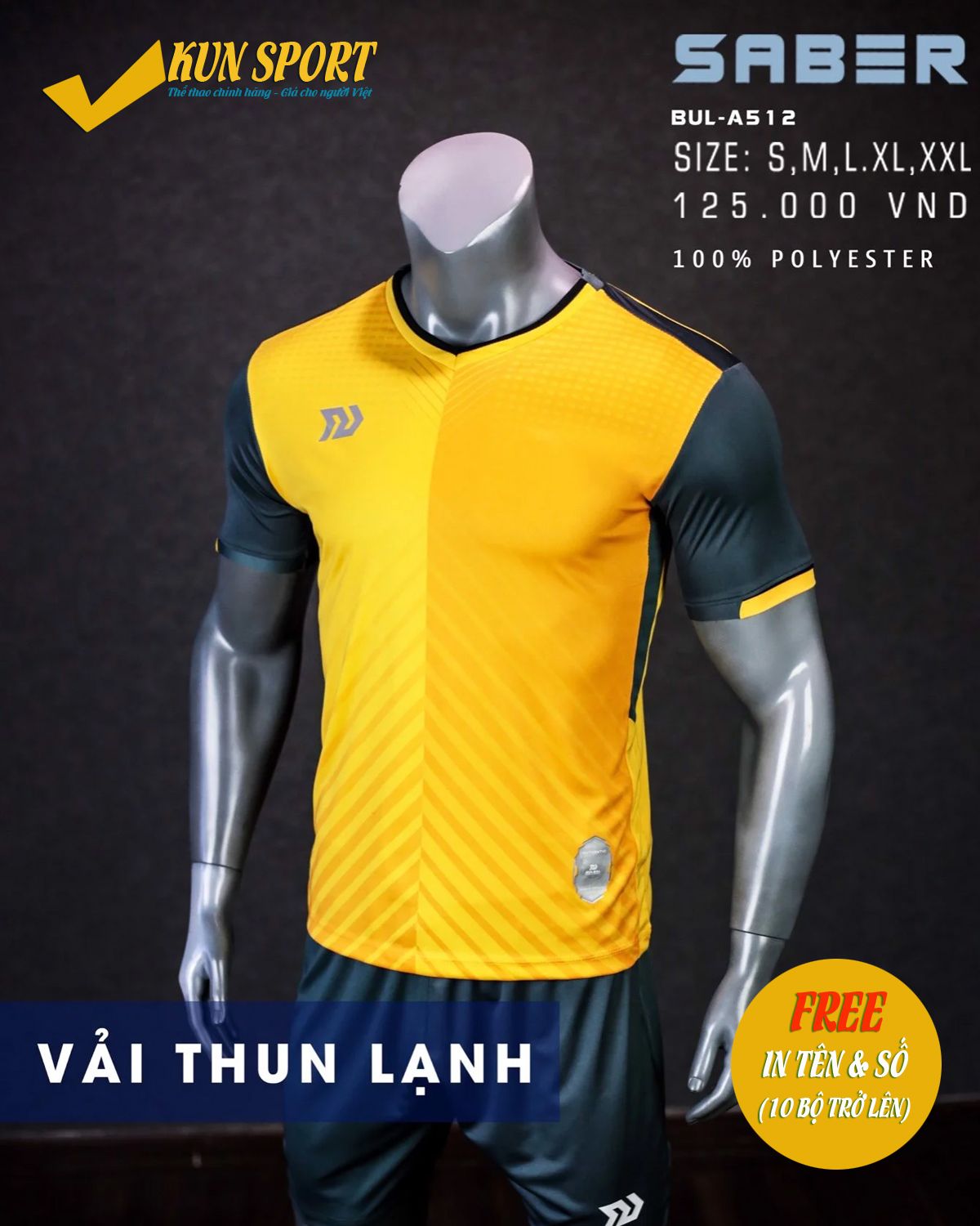 Bộ áo BULBAL SABER - Vàng