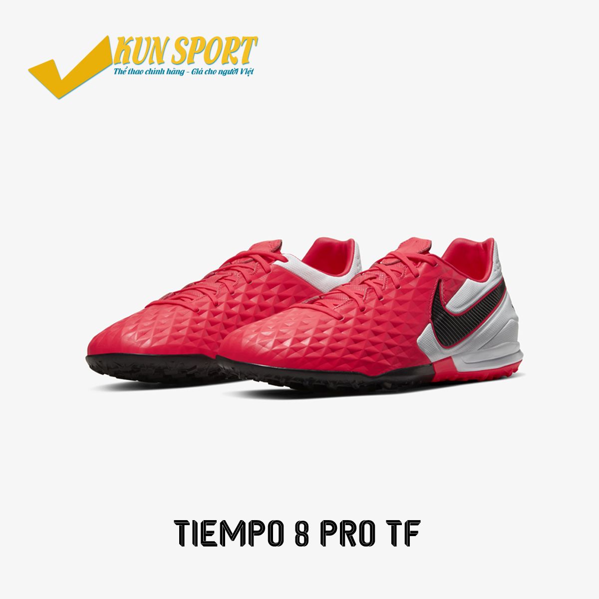 NIKE TIEMPO LEGEND 8 REACT PRO TF FUTURE LAB - LASER CRIMSON/WHITE/BLACK AT6136-606-36