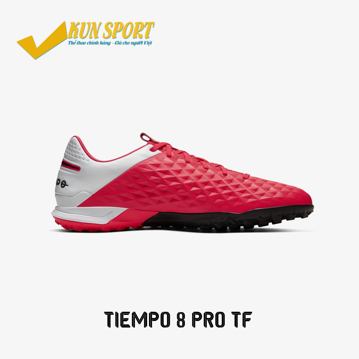 NIKE TIEMPO LEGEND 8 REACT PRO TF FUTURE LAB - LASER CRIMSON/WHITE/BLACK AT6136-606-36