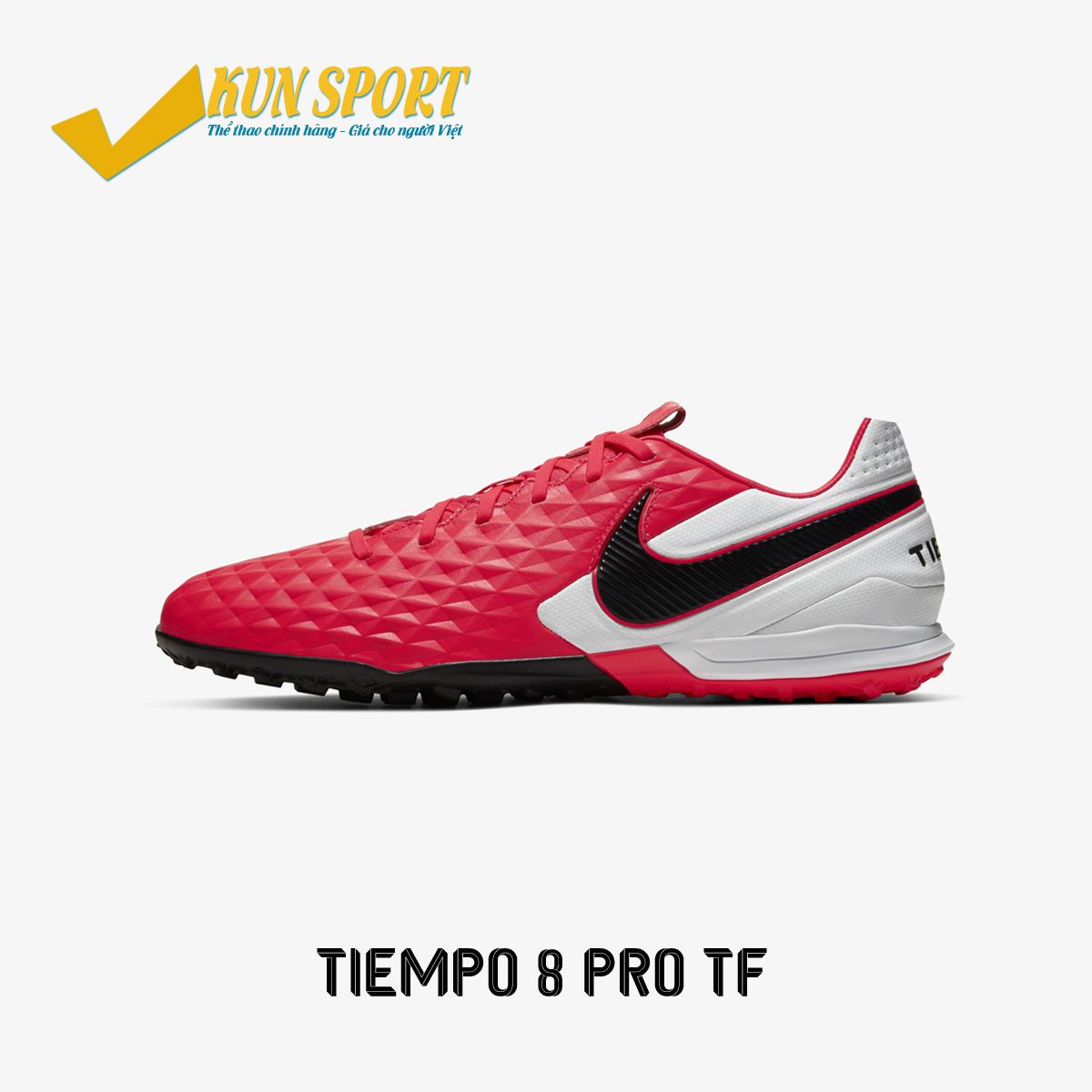 NIKE TIEMPO LEGEND 8 REACT PRO TF FUTURE LAB - LASER CRIMSON/WHITE/BLACK AT6136-606-36