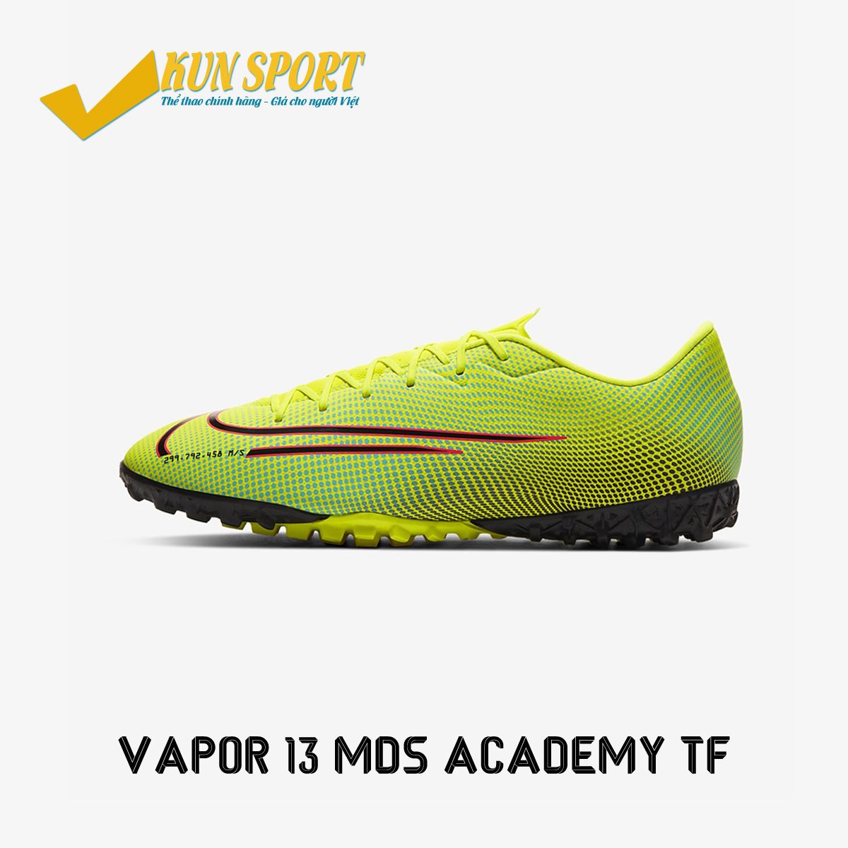 NIKE MERCURIAL VAPOR 13 ACADEMY TF DREAM SPEED 2 - LEMON VENOM/BLACK/AURORA GREEN - CJ1306-703