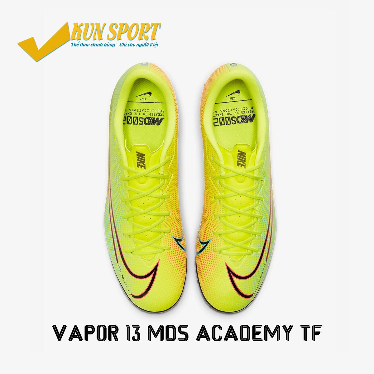 NIKE MERCURIAL VAPOR 13 ACADEMY TF DREAM SPEED 2 - LEMON VENOM/BLACK/AURORA GREEN - CJ1306-703