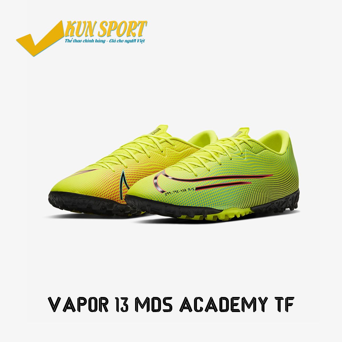 NIKE MERCURIAL VAPOR 13 ACADEMY TF DREAM SPEED 2 - LEMON VENOM/BLACK/AURORA GREEN - CJ1306-703