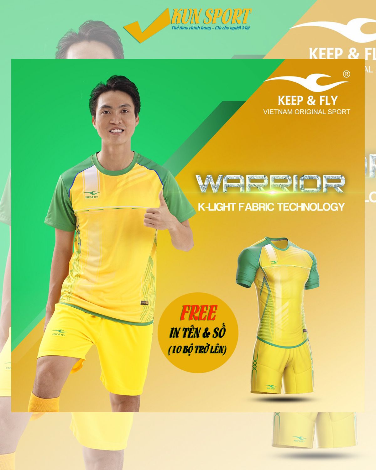 Bộ áo WARRIOR - Vàng