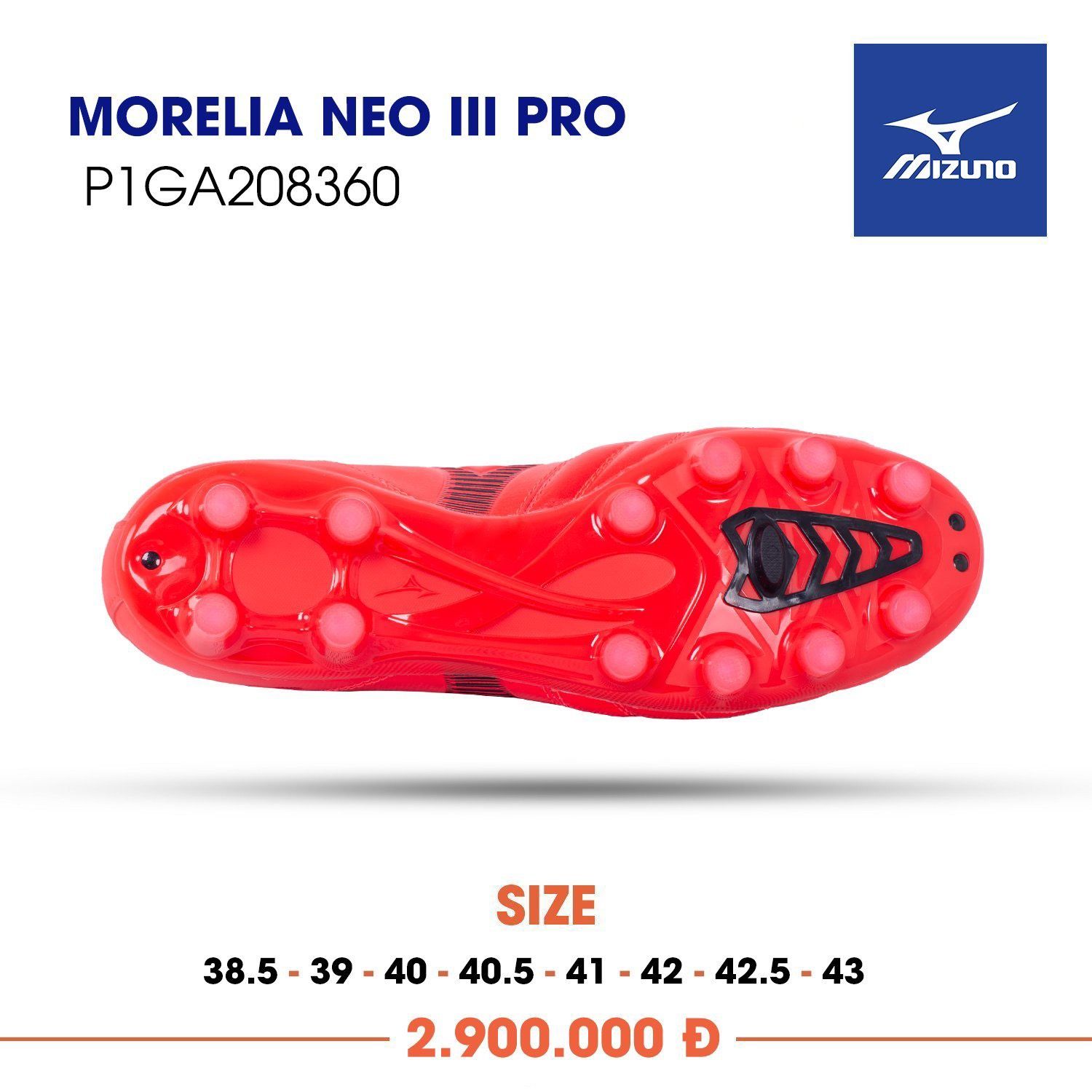 MIZUNO MORELIA NEO III PRO FG - Đỏ