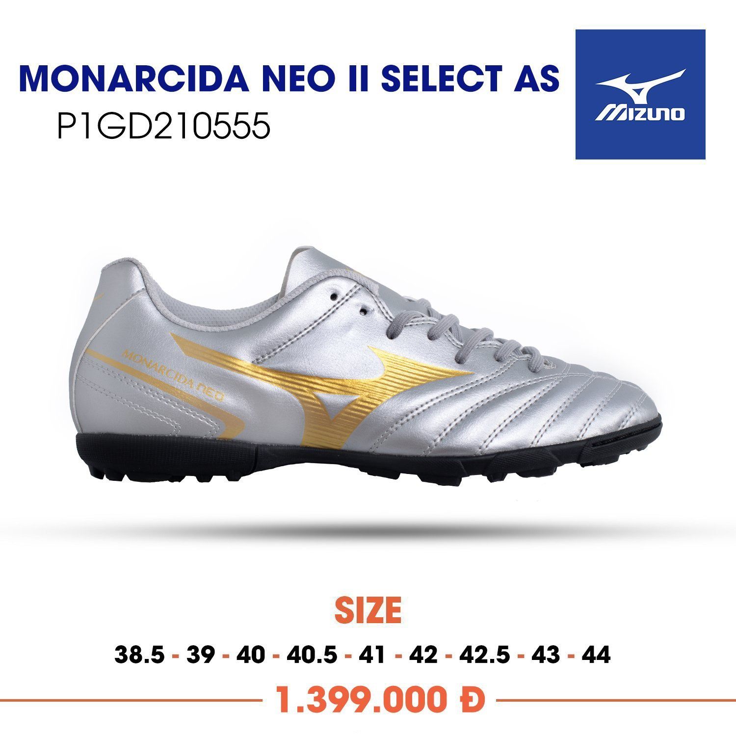 MIZUNO MONARCIDA NEO II SELECT AS - Bạc
