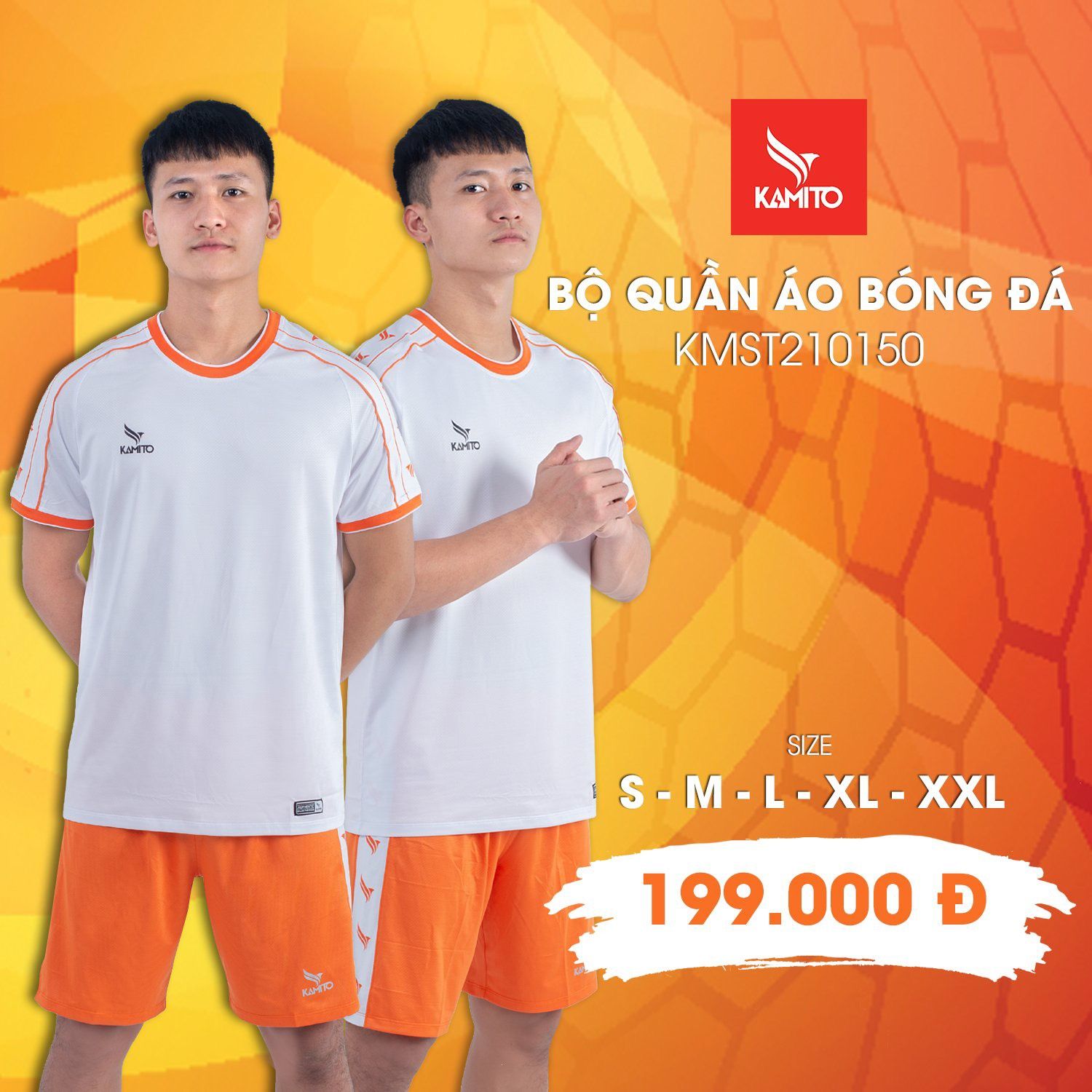 Bộ áo đá bóng KAMITO 122020 - Trắng