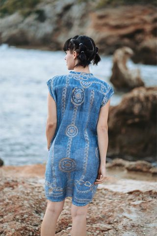  Đầm Boho Vẽ Họa Tiết Cotton  Isla Bonita 