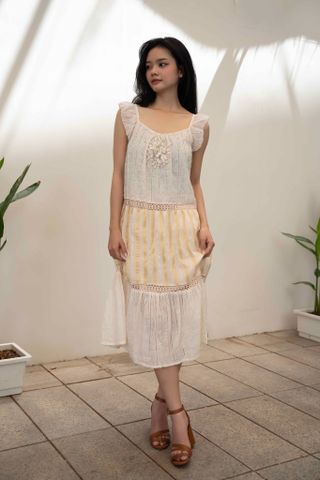  Maxi Trắng Cotton Isla Bonita 