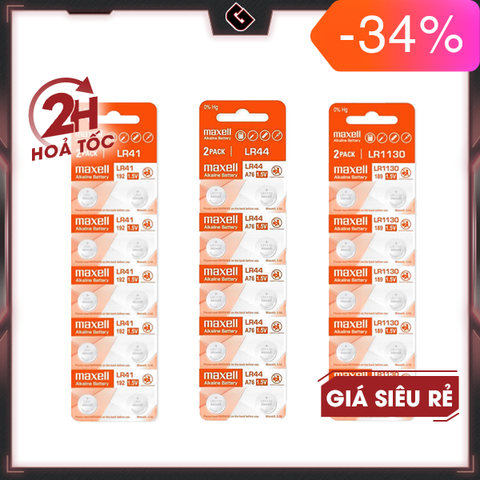 Pin Maxell LR41 / LR44 / LR1130 ( AG3 / AG13 / AG10 )