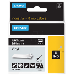 Nhãn in Dymo nhựa vinyl công nghiệp Rhino 9mm 18443