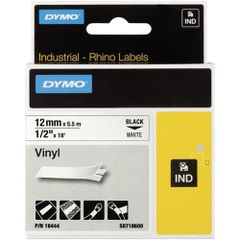Nhãn in Dymo nhựa vinyl công nghiệp Rhino 12mm 18444