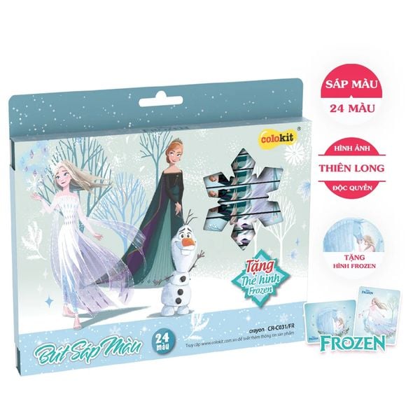 Bút sáp 24 màu Colokit Disney Frozen CR-C031/FR