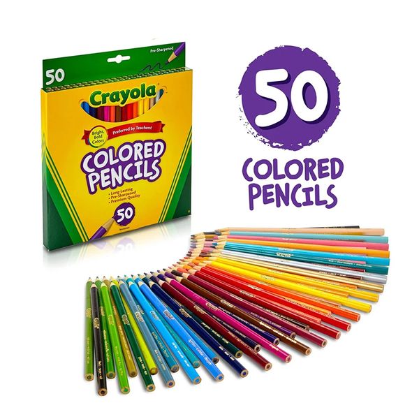 Hộp 50 cây chì màu Crayola Colored Pencils