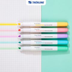 Bút dạ quang màu Pastel Thiên Long Pazto HL-016 - Bút dạ quang rửa được - Photocopy không làm mất nét chữ bên dưới