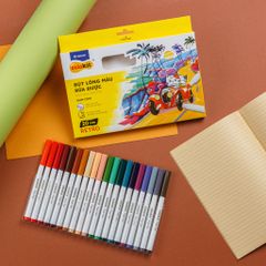 Bộ bút lông 20 màu Retro rửa được Fiber Pen Thiên Long SWM-C009