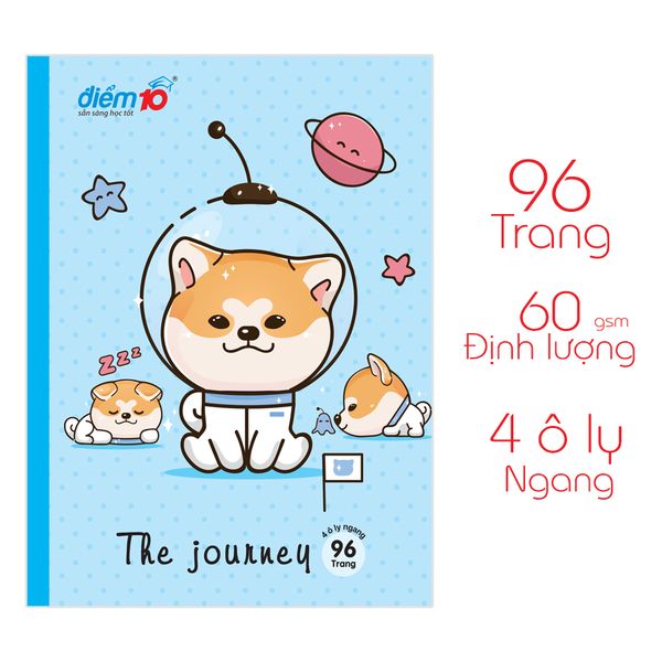 Tập học sinh 96 trang 4 ô ly ngang 60 gsm Điểm 10 TP-NB072 (hình ngẫu nhiên)
