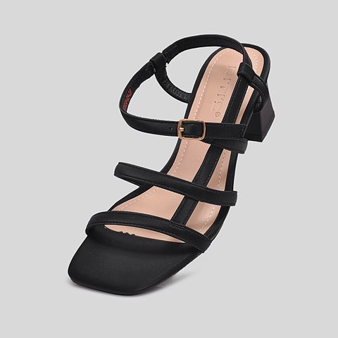 Giày Sandal Cao Gót Biti's Nữ Màu Đen BFW005688DEN