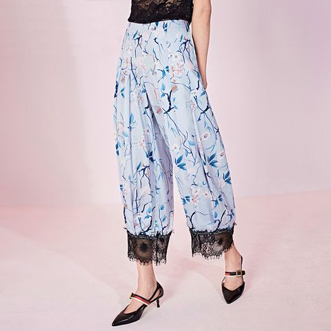  Quần Ống Rộng Culottes In Hoa 5041 