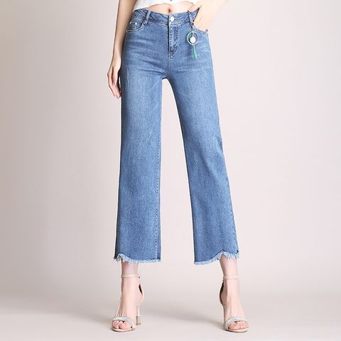  Quần Ống Rộng Culottes Jean Mềm Lưng Cao 5278 