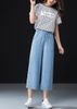 Quần Ống Rộng Culottes Jean Mềm 5282