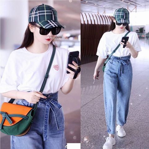  Quần Baggy Jean Lưng Cao 5334 