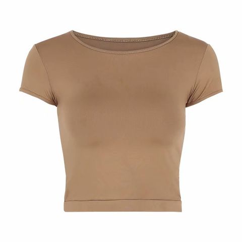  Áo T-Shirt Crop-Top Trơn Ôm Body 5407 