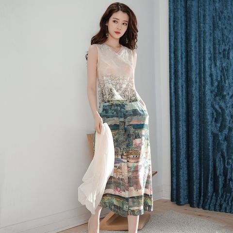  Set Áo Khoác Mỏng & Áo Kiểu & Quần Culottes 5749 