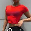 Áo Thun Crop-Top Trơn Thể Thao 5805