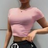 Áo Thun Crop-Top Trơn Thể Thao 5805