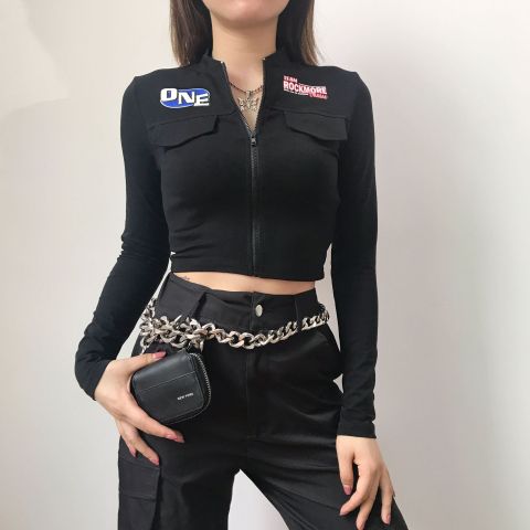  Áo Khoác Croptop In Chữ 5967 