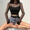 Áo Thun Croptop Lưới 6070